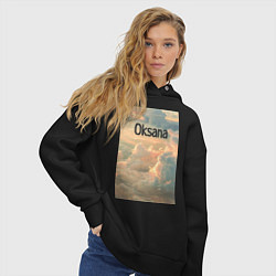 Толстовка оверсайз женская Oksana облака, цвет: черный — фото 2