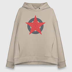 Женское худи оверсайз Red star symbol