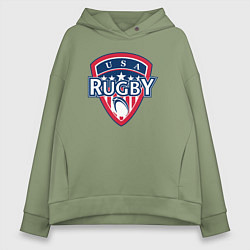 Женское худи оверсайз USA rugby