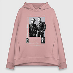 Толстовка оверсайз женская Depeche Mode - Black Celebration, цвет: пыльно-розовый