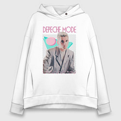 Толстовка оверсайз женская Depeche Mode 80s Dave, цвет: белый