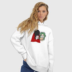 Толстовка оверсайз женская Симпсоны зомби, цвет: белый — фото 2