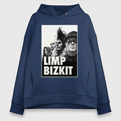 Толстовка оверсайз женская Limp Bizkit all, цвет: тёмно-синий