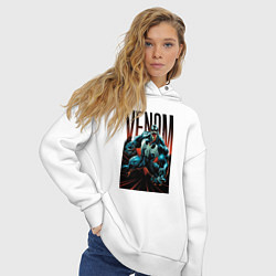 Толстовка оверсайз женская Веном, цвет: белый — фото 2