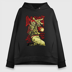 Толстовка оверсайз женская Limp Bizkit skull, цвет: черный