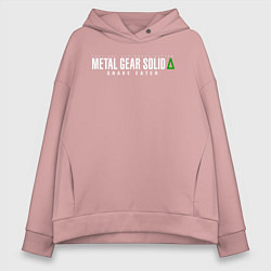 Толстовка оверсайз женская Metal gear solid 3 Snake eater logo, цвет: пыльно-розовый