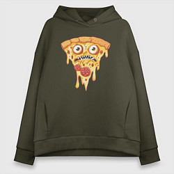 Женское худи оверсайз Pizza face