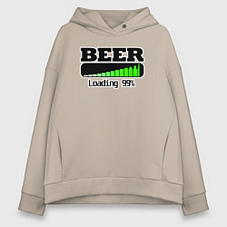 Толстовка оверсайз женская Beer loading, цвет: миндальный