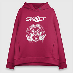 Толстовка оверсайз женская Skillet rock dog, цвет: маджента