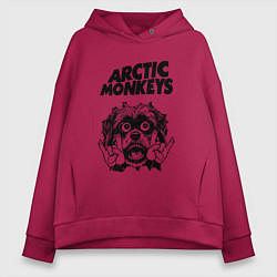 Толстовка оверсайз женская Arctic Monkeys - rock dog, цвет: маджента