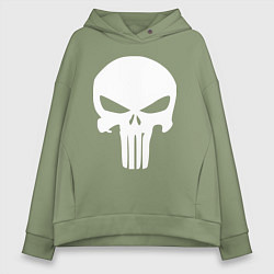 Толстовка оверсайз женская Punisher logo, цвет: авокадо