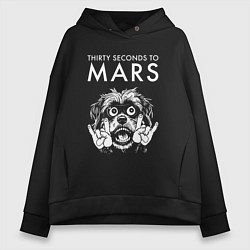 Женское худи оверсайз Thirty Seconds to Mars rock dog