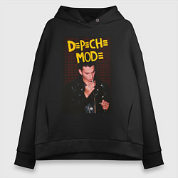 Толстовка оверсайз женская Depeche Mode Dave, цвет: черный