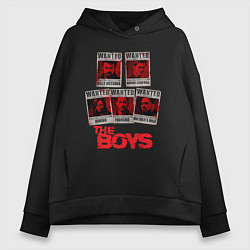 Толстовка оверсайз женская Розыск пацанов The boys, цвет: черный