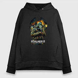Толстовка оверсайз женская Stalker 2 heart of chornobyl, цвет: черный