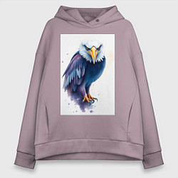 Толстовка оверсайз женская Синий орел, цвет: сиреневый