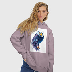 Толстовка оверсайз женская Синий орел, цвет: сиреневый — фото 2