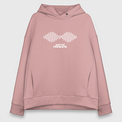 Толстовка оверсайз женская Arctic Monkeys logo, цвет: пыльно-розовый