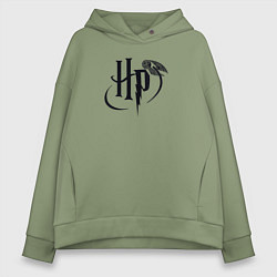 Толстовка оверсайз женская Harry Potter logo, цвет: авокадо