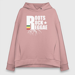 Толстовка оверсайз женская Roots reggae, цвет: пыльно-розовый