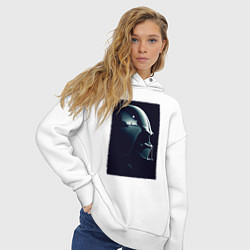 Толстовка оверсайз женская Мысли вейдера, цвет: белый — фото 2
