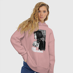 Толстовка оверсайз женская Леон, цвет: пыльно-розовый — фото 2