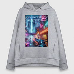 Женское худи оверсайз Counter Strike 2 - metropolis
