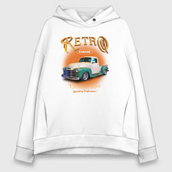 Женское худи оверсайз Ретро гараж и автомобиль Chevrolet Thriftmaster