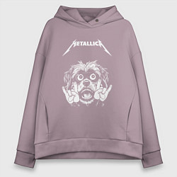 Толстовка оверсайз женская Metallica rock dog, цвет: сиреневый