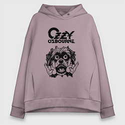 Толстовка оверсайз женская Ozzy Osbourne - rock dog, цвет: сиреневый