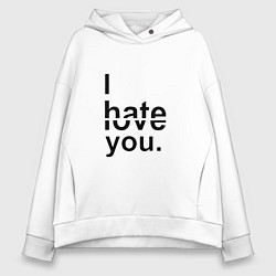 Женское худи оверсайз От любви до ненавести