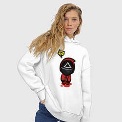 Толстовка оверсайз женская Squid game killer, цвет: белый — фото 2