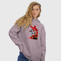 Толстовка оверсайз женская Ленин и народ, цвет: сиреневый — фото 2