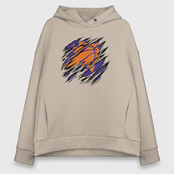 Толстовка оверсайз женская Финикс Санз, цвет: миндальный