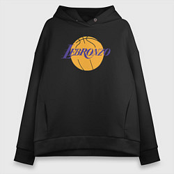 Толстовка оверсайз женская Lebronzo, цвет: черный