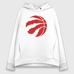 Толстовка оверсайз женская Raptors ball, цвет: белый