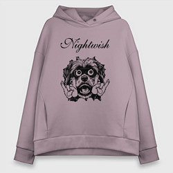 Толстовка оверсайз женская Nightwish - rock dog, цвет: сиреневый
