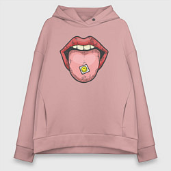 Женское худи оверсайз Smiling lips