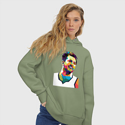 Толстовка оверсайз женская Luka smile, цвет: авокадо — фото 2