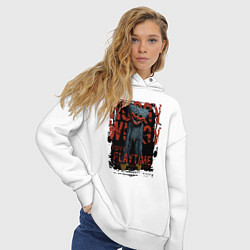 Толстовка оверсайз женская Хагги Вагги из Poppy Playtime, цвет: белый — фото 2