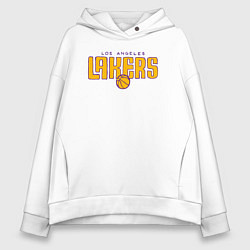 Толстовка оверсайз женская Team Los Angeles Lakers, цвет: белый