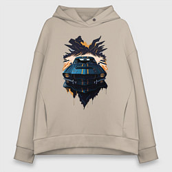 Толстовка оверсайз женская Мустанг, цвет: миндальный