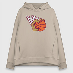 Толстовка оверсайз женская Cavaliers wings, цвет: миндальный
