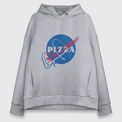 Толстовка оверсайз женская Пицца, цвет: меланж