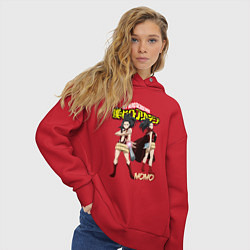 Толстовка оверсайз женская Моя Геройская академия Момо героиня, цвет: красный — фото 2