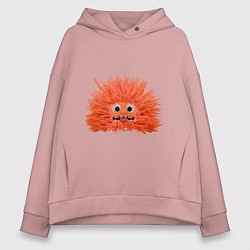 Толстовка оверсайз женская Fluffy monster orange, цвет: пыльно-розовый