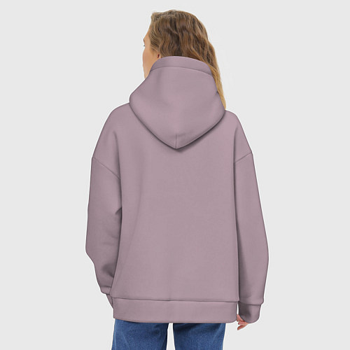 Женское худи оверсайз Drum and bass color / Сиреневый – фото 4