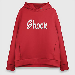 Толстовка оверсайз женская Shock, цвет: красный