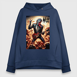 Толстовка оверсайз женская Mick Jagger - Rolling Stones, цвет: тёмно-синий