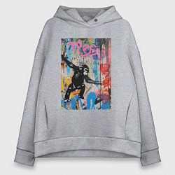 Женское худи оверсайз Monkey graffiti